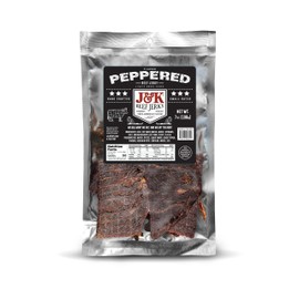J&K Jerky Small Batch Handcrafted Beef Jerky (7oz, Peppered)