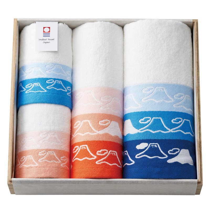 Dolce duo FJ-1652 Imabari Towel Set (Mt. Fuji) Face Towel,