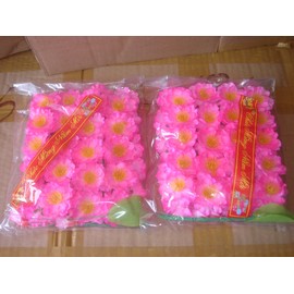 made in Vietnam Plastic Artificial Pink Flower (HOA Dao) 2 Bags