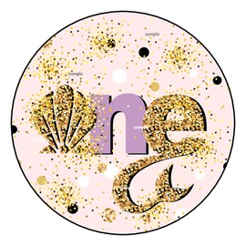 PartyMommy 12 Mermaid 1st First Birthday Party Stickers Favors Labels tags 2.5" One Ocean