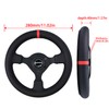 TIYPEOR Universal Racing Drift 280mm/11inch Microfiber Leather Steering Wheel with
