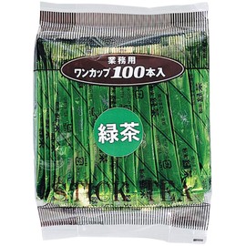 OSK Commercial Stick Powdered Green Tea, 100 Pieces, 0.5 g x 100 P, Set of 2 Bags