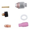 6Pcs TIG Welding Accessory Set 4# Ceramic Nozzle 2.4mm Electrode
