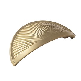Amerock BP36615BBZ Sea Grass 3 in (76 mm) Center-to-Center Golden Champagne Cabinet Cup Pull