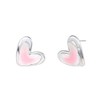 Kokoma Pink Heart Earrings 925 Sterling Silver Post Love Heart