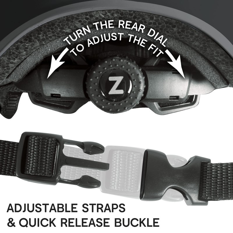 Zinc Move Helmet Safety Bike Skateboard - Black,M (50-56cm)