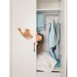 Winston & Bear Playing Orange Cat Wall Decals - 2 Pack - Ginger Cat Toilet Sticker – 3D Cat Car Window and Bumper Sticker - Retail Packaged Ginger Cat Lover Gifts