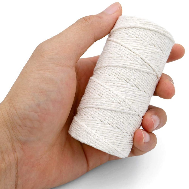 KINGLAKE 200m White Cotton Twine String, 2mm Butchers String Bakers