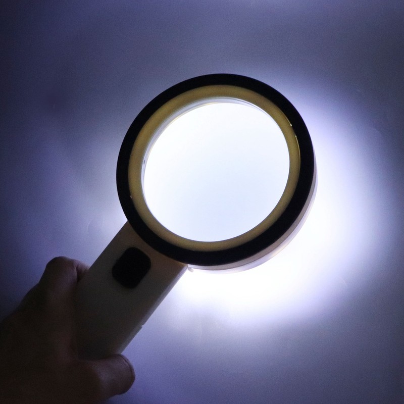 Handheld Magnifying Glass 30x Double Layer Optical Glass Lens Magnifier
