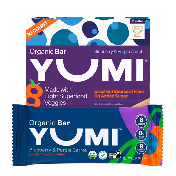 Yumi Organic Toddler Snack Bars (30 Count), Gluten-Free, No Added