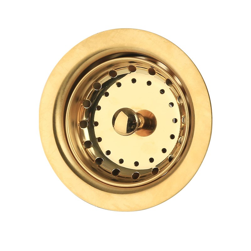 Solimeta Gold Kitchen Sink Drain, Stainless Steel Sink Strainers for