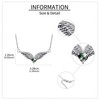 DAYLINLOVE Angel Wing Necklace 925 Sterling Silver Angel Moss Agate