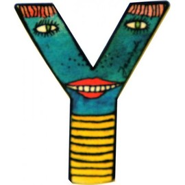 Janosch Holzbuchstabe Y farblich sortiert
