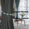 BEL AVENIR Crystal Curtain Tiebacks, Beaded Handmade Curtain with 2
