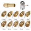 sourcing map 11pcs Brass Collet 0.5-3.2mm M8 Brass Drill Chucks
