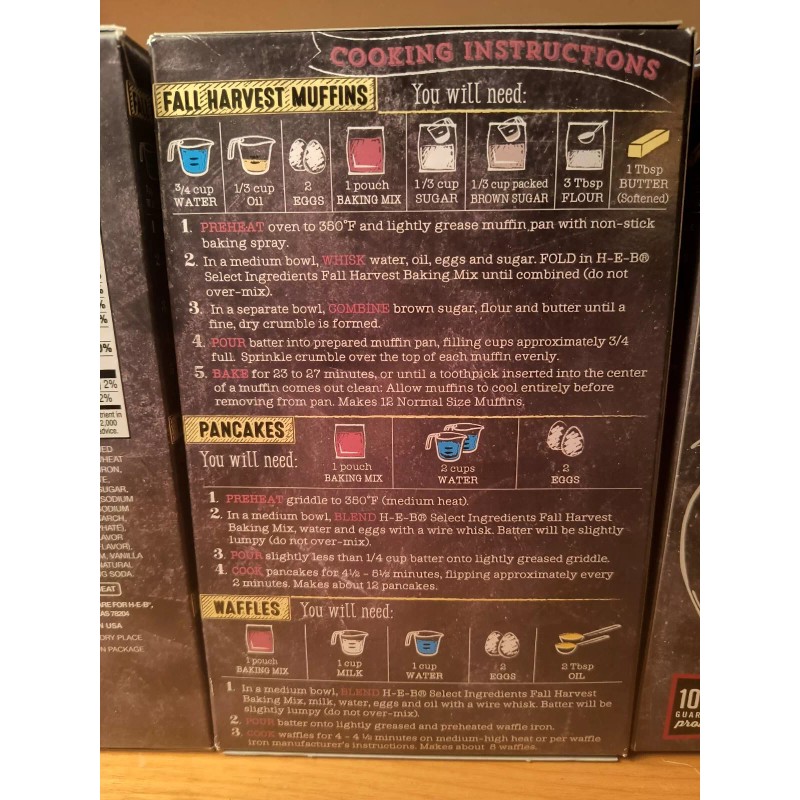 HEB X3 16oz Fall Harvest Apple Pancake Mix HEB Baking