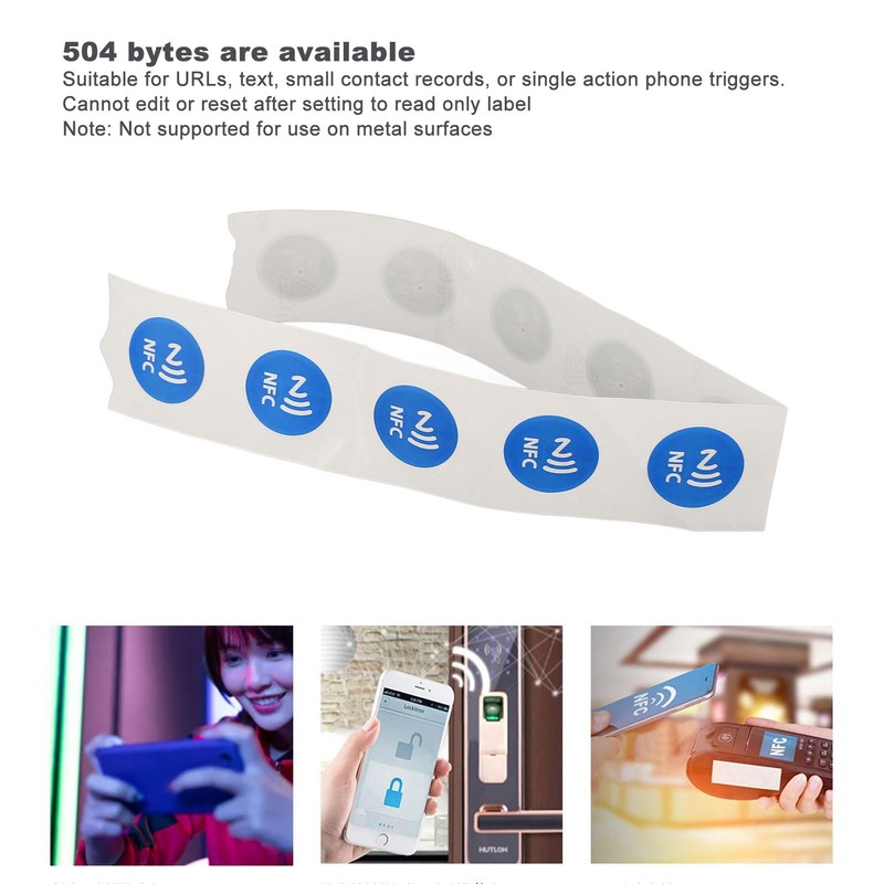 Ausla 30pcs NFC PVC -Aufkleber Wassersicher, 504 Bytes Programmierbare NFC