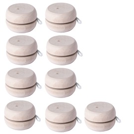 JoJo Yoyo Wooden Natural Wood for Parties Children's Birthday Party Pack Party Bags Wedding Children's Party Pack of 10