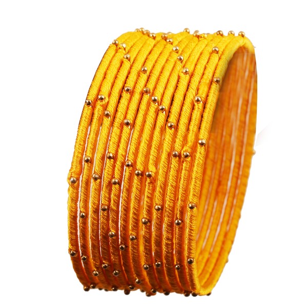 Touchstone "Silk Thread Bangle Collection Indian Bollywood Handcrafted Faux Silk
