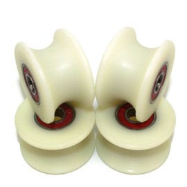 (50-25-10) 4 x 50mm Milled Nylon Pulleys with 25mm Groove Made in EU (10mm Bearing)