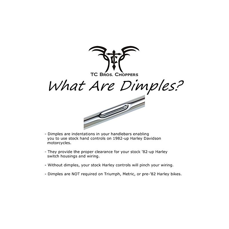 TC Bros. 1" Lane Splitter Handlebars - Chrome Smooth
