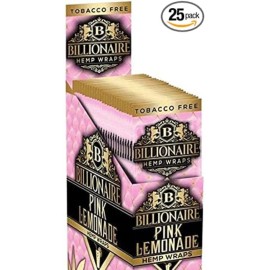 Wraps Billionaire Wraps Flavor 25 Packs Per Box 2 Wraps Per Pack  (Pink Lemonade)