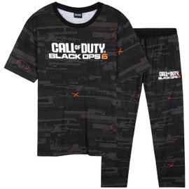 Call of Duty Pajama Set for Men Comfy PJs Cotton Pajamas Lounge Wear Mens Gift (M, Black)