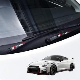 nismo Nissan Wiper Stickers, Set of 4, 2 Left and Right Side Stickers, Car Decals, For Cars, Wipers, Door Hands, Door Mirrors, Side Windows, Body, Interior Accessories, Stylish, Decorative, Waterproof