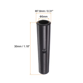sourcing map 10pcs Umbrella Tail Head Beads 4mm Hole Dia 27mm Length Gum PP Plastic Umbrella Components for Straight Umbrella Cover Parts, Black