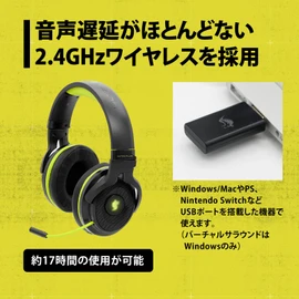 Princeton UP-HS24WBK ULTRA PLUS Gaming 2.4GHz Wireless Headset