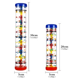 limewie 2 Pack Rainmaker Kids Mini Education Rainmaker Toys Rain Stick Shaker Music Sensory Auditory Instrument Toy for Child.