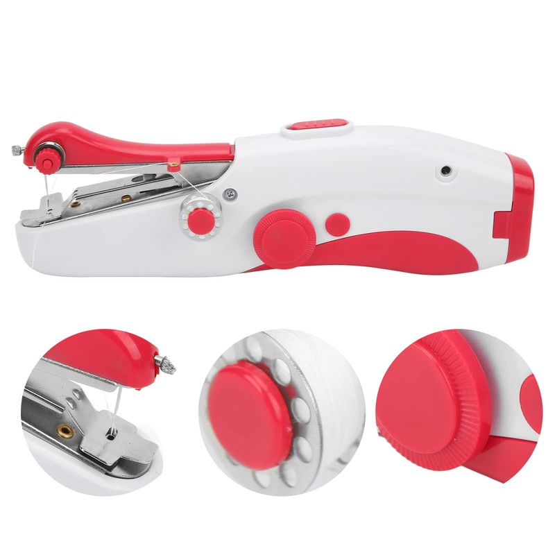 BORDSTRACT Hand Sewing Machine, Portable Mini Small Electric Double Needle