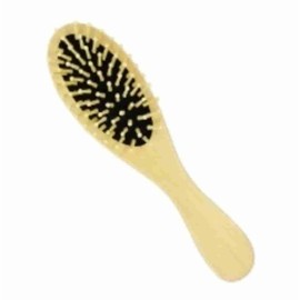 완자마켓 Wanja Market Wooden Oval Brush Set of 2 - Dry Brush for Curly Hair, Tangle-Free Comb