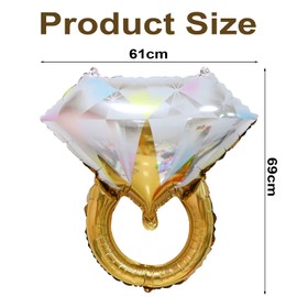 Anniversary Engagement Party Decoration,Diamond Ring Balloons Engagement Decorations Anniversary Bridal Shower,2 Proposal Romantic Wedding Party Inflatables Congratulations Bride and Groom Hen Do