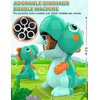 EduCuties Máquina de burbujas para niños, juguetes de dinosaurio, soplador