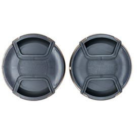 PROtastic® 82mm Lens Caps (Pack Of 2) - Spring Loaded Pinch Cap Wont Fall Off. Fits Nikon, Canon, Pentax etc. LC-82 E-82 O-LC82