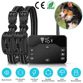 iMounTEK 2 Dogs Pet Dog Electric Fence Boundary Containment System Training Shock Collar