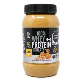ONTOP CREMA DE CACAHUATE CON MIEL + WHEY PROTEIN ISOLATE 470g. 100% NATURAL SIN AZÚCAR NI CONSERVANTES.