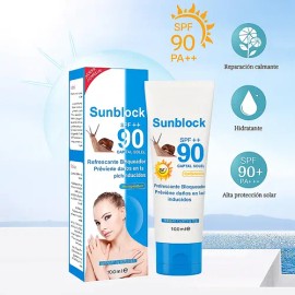 Bloqueador Solar Protector Baba De Caracol Spf 90 2 Pzas.                                                                                             