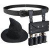 HiiFeuer Medieval Alchemy Set, Witch Pointed Hat for Women, Fantasy