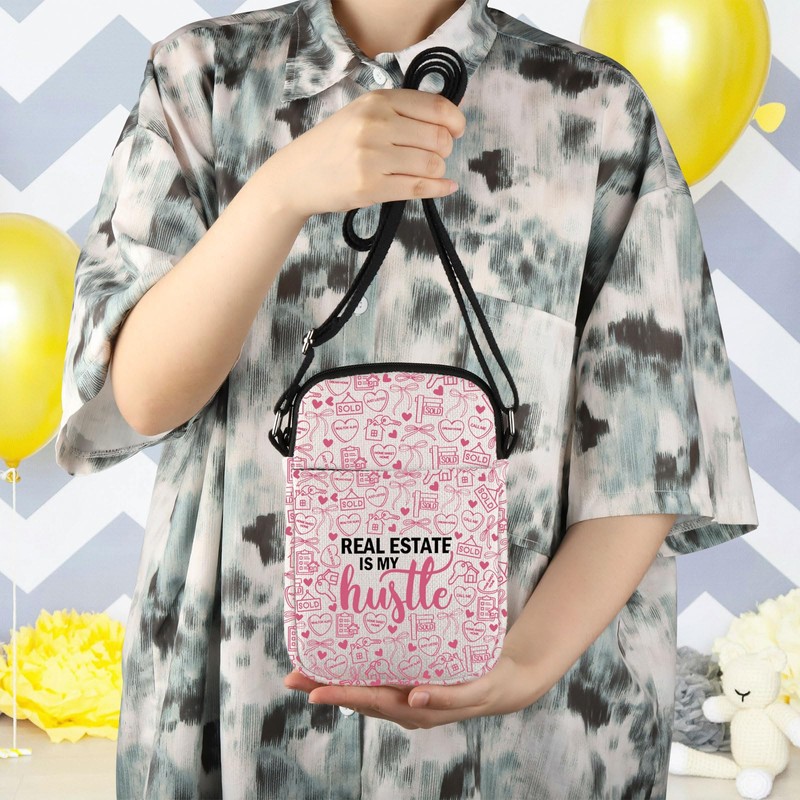 WCGXKO Real Estate Is My Hustle Crossbody Bag Novelty Realtor