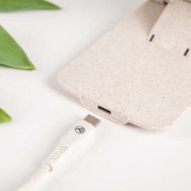 TELLUR Green Fast Wireless Charger, 15 W Qi Certified, Foldable for On the Go, Made of Environmentally Friendly Eco Materials, Type-C Power Connection and Charging Cable Included