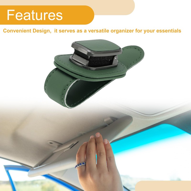 X AUTOHAUX Car Sunglasses Clip Universal Sun Visor Sunglasses Holder
