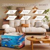 Shark Pattern Storage Basket Large 17x11.5x10.5 Inches -Collapsible Fabric Organizer