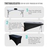Yoquare 2 Pack Black 6FT Rectangular Spandex Table Cover -