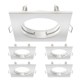 ledscom.de RIR Ceiling Mounting Frame, Square, Matt White, Pack of 5