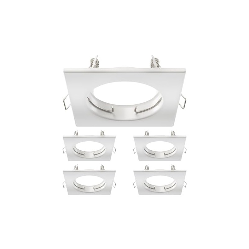 ledscom.de RIR Ceiling Mounting Frame, Square, Matt White, Pack of