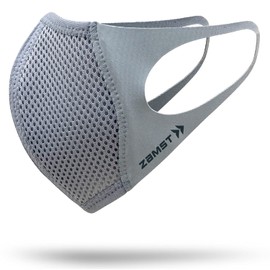 Zamst 389411 Mouse Cover, Set of 2, Sports Mask, For Sports, Running, Breathable, Easy to Breathe, Pollen Cut, Women's, Kids, Small Size, Light Gray