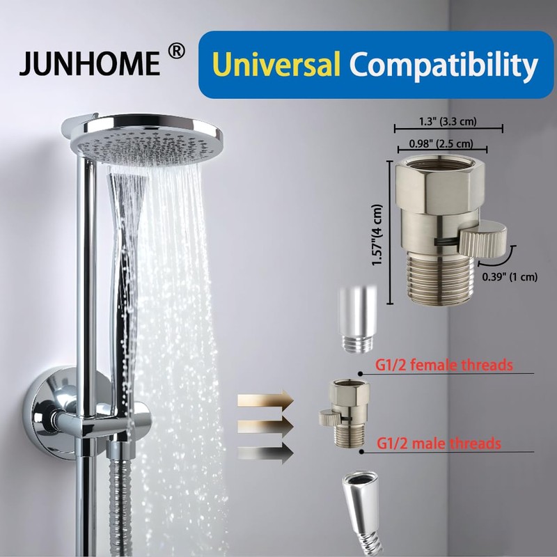 Shower Head Shut Off Valve, 1/2” G Shower Valve, Shower