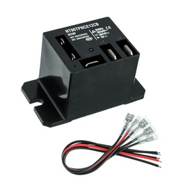 JAMHER 1 Pack NT90-DC12V-10X Power Relay DC 12V Coil 30A 40A SPDT(1NO 1NC) Mini Relay with Flange Mounting and 5pcs Quick Connect Terminals Wires